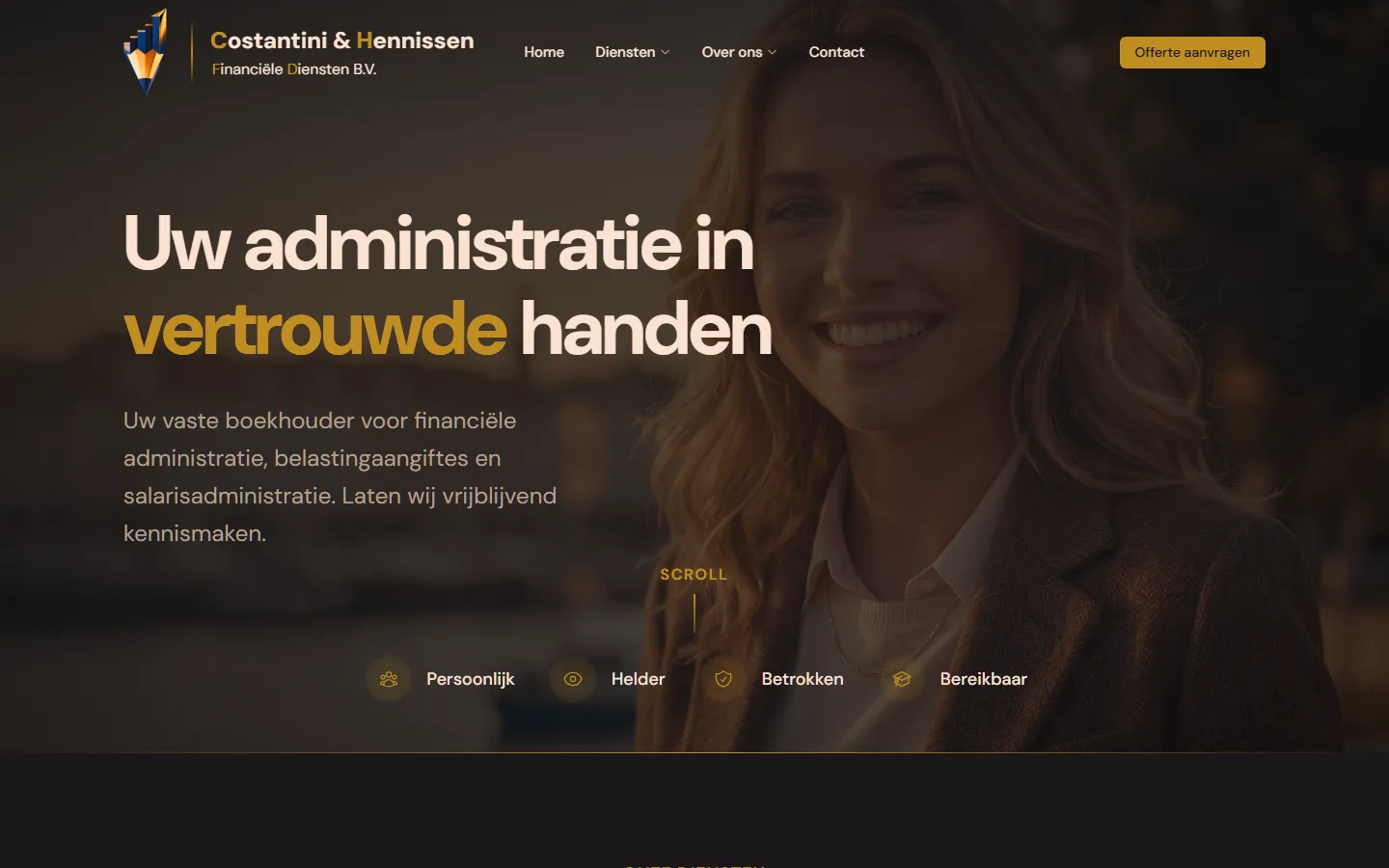 موقع Costantini & Hennissen Financiële Diensten، صمّمته وبنته CivSec S.M.A.R.T